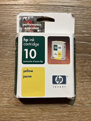 #ad Genuine HP #10 Yellow Ink Cartridge C4842A Factory Sealed