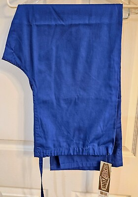 #ad Women#x27;s Scrub Zone by Landau Blue Tie Front Pocket Scrub Pants Size M New