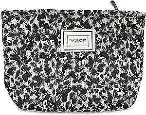 #ad Floral Cosmetic Bags Makeup Bags for Women and GirlsTravel Black Flowers