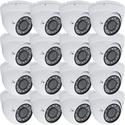 #ad 16Pcs CCTV Security Dome Camera HD 1080p AHD TVI CVI Night Vision Outdoor Indoor