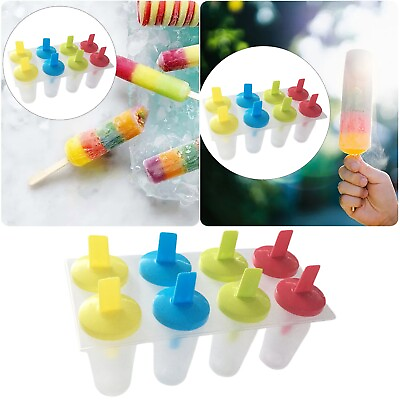 #ad 8 Pieces Ice Lollipop Maker DIY Popsicle Yogurt Tool