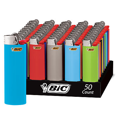 #ad BIC Classic Maxi Pocket Lighter Assorted Colors 50 Count Tray