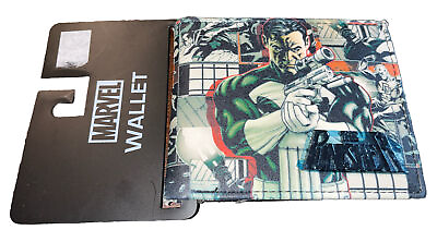 #ad The Punisher Metal Logo Bi Fold Men’s Wallet Marvel New