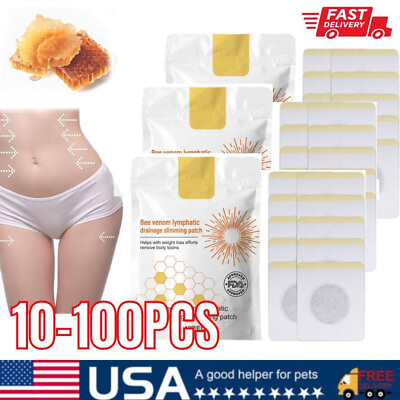#ad 100PCS Bee Venom Lymphatic Drainage and Slimming Patch for Women amp; Men Body Slim