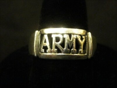 #ad STERLING SILVER 925 MILITARY ARMY US BAND RING SIZE 12 NEW MEN#x27;S Free Shipping
