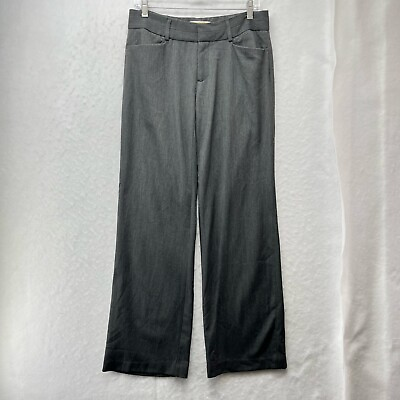 #ad Michael Kors Pants Womens Sz 6 Gray Wide Leg Relaxed Fit High Rise Trouser