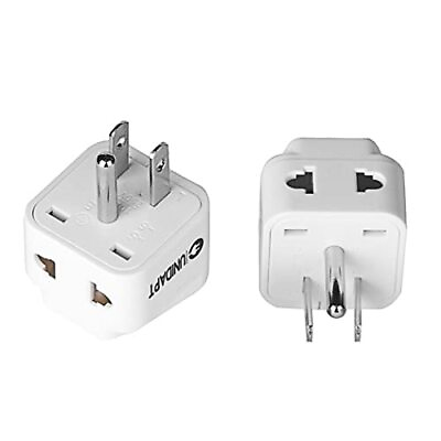 #ad UK to US Travel Adapter India to US Plug Adapter Unidapt Adapters USA 2 Pack