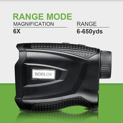 #ad BOBLOV 6X 650 Yards Magnetic Golf Laser Rangefinder Flag Locking USB Charging