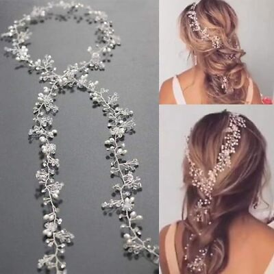 #ad Wedding Hair Vine Long Bridal Headband Hair Accessories for Bride and Bridesm...