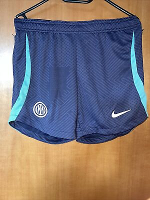 #ad Inter Milan Nike Womens Football Soccer Shorts Blue Slim Fit Sz Small NWT