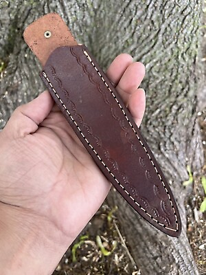 #ad Custom Handmade Fixed blade Cow Leather Sheath Holster Dagger Knife