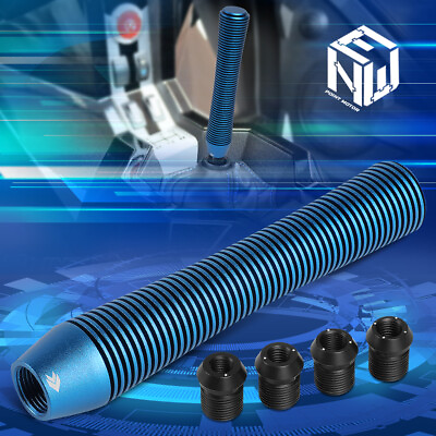 #ad NRG SK 710BL 180mm Tall Heatsink Style Long Curvy Cylinder Lever Shift Knob Blue