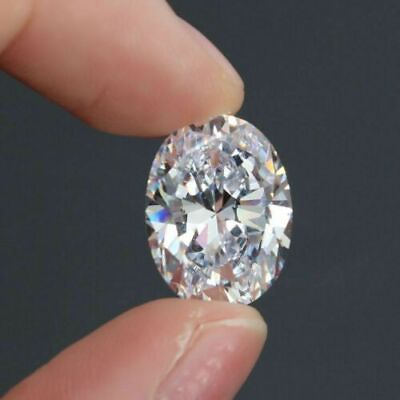 #ad 10 X 12 MM 6CT Oval Cut White Color Grade VVS1 Loose Moissanite For Ring Pendant