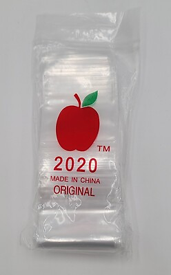 #ad 2020 Apple Ziplock Jewlery Bags 100 Clear Baggies 2quot; X 2quot; 2 Inch by 2 Inch