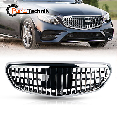 #ad For 13 16 Mercedes W212 E CLASS Front Bumper Grille MAYBACH Style W CAMERA HOLE