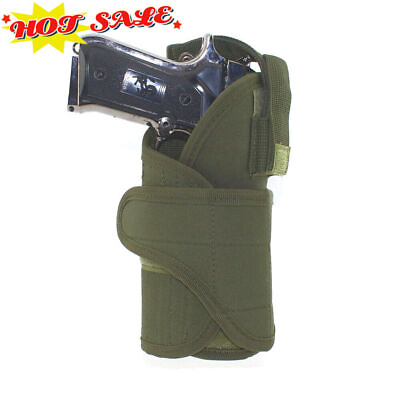 #ad US Tactical Gun Holster for Right Hand Waist Belt Pistol Holster Molle Gun Pouch
