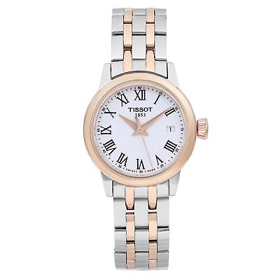 #ad Tissot Classic Dream 28 mm Two Tone White Dial Ladies Watch T129.210.22.013.00