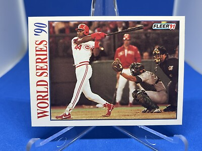 #ad WORLD SERIES CARD SET 1991 FLEER Reds vs A#x27;s from 1990 Series Reds Champions 1 8