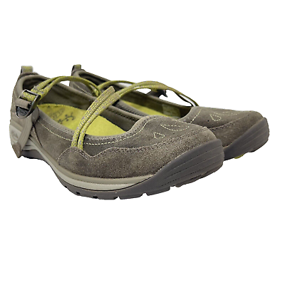 #ad Chaco Shoes Womens 10 EU 41 Green Grey Suede Petaluma Mary Jane Outdoor Comfort
