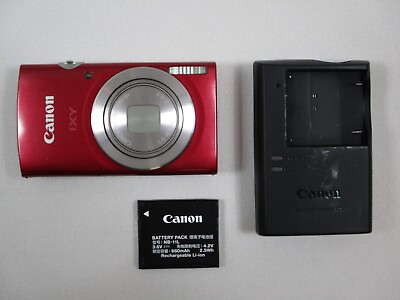 #ad Canon PowerShot IXY 200 20MP Compact Digital Camera Red