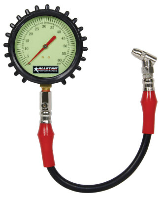 #ad ALLSTAR PERFORMANCE ALL44048 Tire Pressure Gauge 0 60 PSI 4in Glow