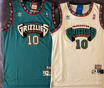 #ad Mike Bibby #10 Vancouver Grizzlies Throwback Teal or White Men#x27;s Stitched Jersey