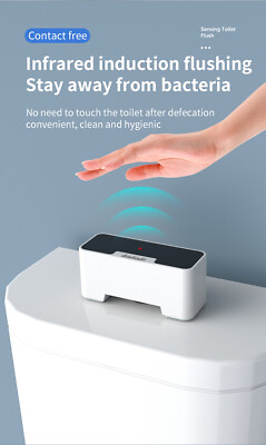 #ad Touchless Intelligent Toilet Flush Sensor Automatic Bathroom Non Contact Button