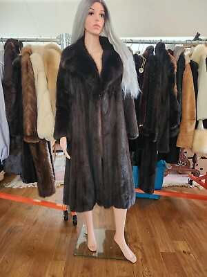 #ad Mink Fur Coat: Shoulder 19 1 2in Length 46in Sleeve 23 1 2in