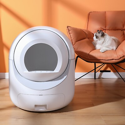 #ad Large Automatic Smart Cat Litter Box Self Cleaning Robot Odor Removal WiFi APP