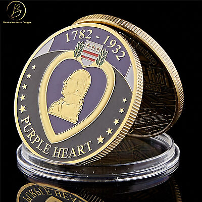 #ad 1782 1932 Purple Heart Challenge Coin