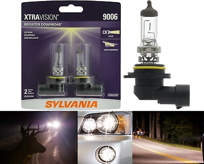 #ad Sylvania Xtra Vision 9006 HB4 55W Two Bulbs Head Light Replacement Upgrade OE