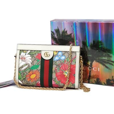 100% Authentic Gucci Ophidia GG Flora White Clutch amp; Shoulder Bag Brand New $2063.40