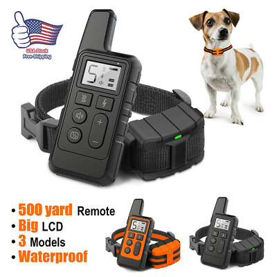 #ad US Dog Training Collar Rechargeable Remote Control Electric Pet Shock Vibration