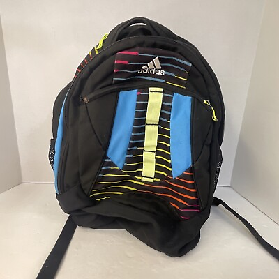 #ad Adidas Load Spring Backpack Rainbow Stripes