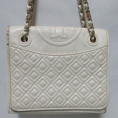 #ad Tory Burch Fleming quilted Leather diamond convertible crossbody bag purse tote