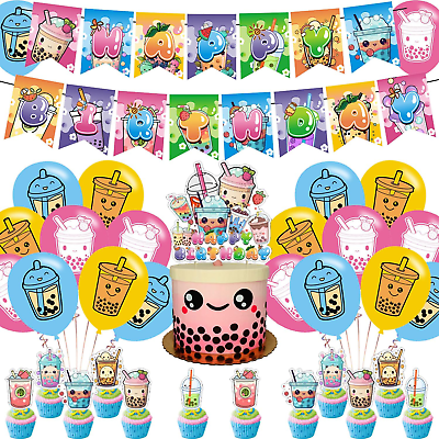 #ad Bubble Tea Party DecorationsBirthday Party Supplies for Boba Tea Party Supplies