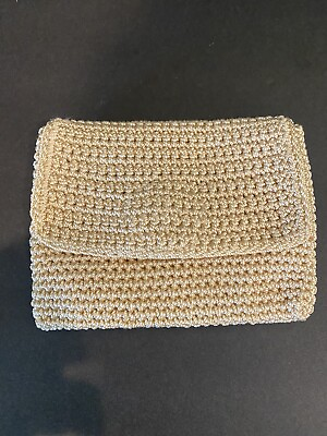 #ad THE SAK Crochet Woven Wallet. Women’s. Small Tan 6” X 5”
