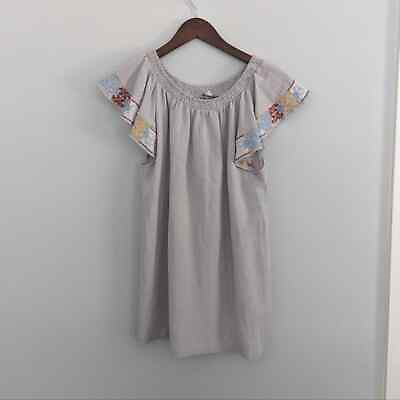 #ad Women#x27;s The Clothing Company Grey Embroidered Blouse Small Tunic