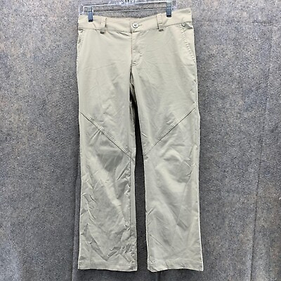 #ad Columbia Pants Women 8 Ladies Khaki Chino Pants Outdoors Pockets Button Sweat