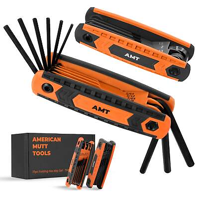 #ad 17pc Folding Allen Wrenches Sets Includes Metric and SAE Hex Key Sets