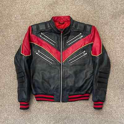 #ad Spider Man Miles Morales Black Motorcycle Leather Jacket