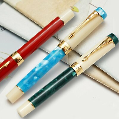 #ad 2022 New Jinhao 100 Resin Fountain Pen Arrow Clip EF F M Beautiful Pen Writting