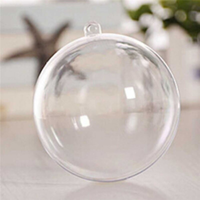 #ad Transparent Open Plastic Christmas Decor Ball Bauble Ornament Gift Present B ji