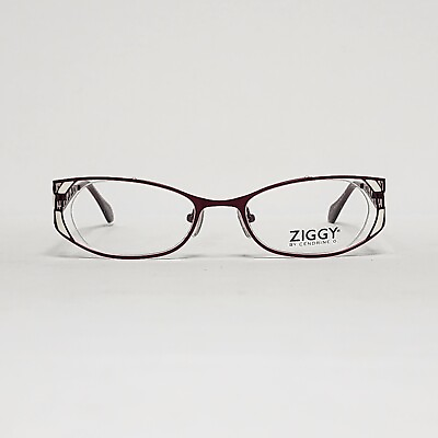 #ad Ziggy 1319 Women#x27;s Unique Oval Glasses in Red Beige Size: 51mm