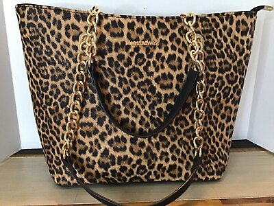 #ad Montana West Select Leopard Large Shoulder Purse Handbag Tote Chain Handle