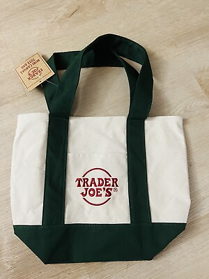 #ad Trader Joe#x27;s GREEN Mini Canvas Tote Bag