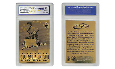 #ad MUHAMMAD ALI 2009 Laser Line Gold Card Limited Signature Series GEM MINT 10
