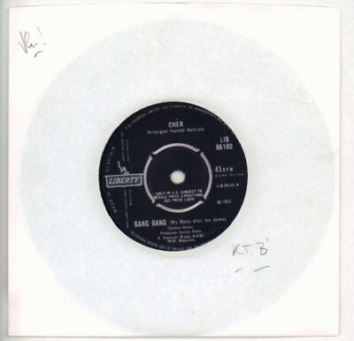 #ad Cher 7quot; Vinyl Bang Bang My Baby Shot Me Down Liberty LIB 66160 UK 196 VG VG