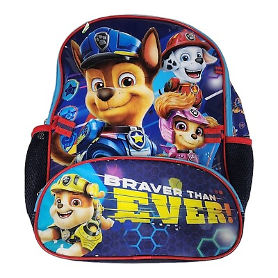 #ad Paw Patrol Nickelodeon Backpack Kid#x27;s School Book Bag Zippered Pockets Cartoon