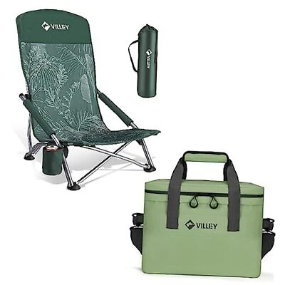 #ad Low Beach Chair and 30 Cans Cooler Bag
